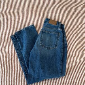 Madewell Perfect Vintage Straight Jeans- Blue Denim Jeans